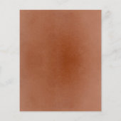 Terracotta and White Floral Elegant Wedding Menu (Achterkant)