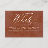Terracotta and White Flowers Wedding Website Informatiekaartje (Voorkant)