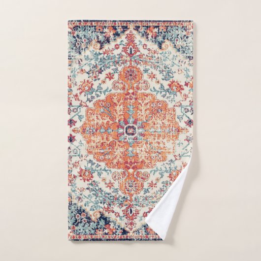 Terracotta Antiek Witte Oosterse Perzische Vloerkl Bad Handdoek (Handdoek)