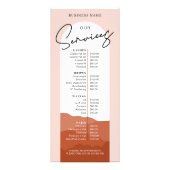 Terracotta Arch Bohemian Logo Nails Salon Spa Menu (Voorkant)