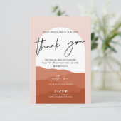 Terracotta Arch Bohemian Minimal Logo Business Bedankkaart (Staand voorkant)