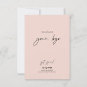 Terracotta Arch Bohemian Minimal Logo Business Bedankkaart (Achterkant)