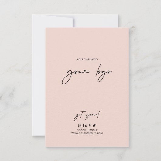 Terracotta Arch Bohemian Minimal Logo Business Bedankkaart (Achterkant)