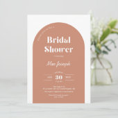 Terracotta Arch Bridal Shower Kaart (Staand voorkant)