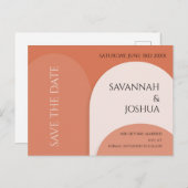 TERRACOTTA ARCH BRUILOFT BEWAAR DE DATUM BRIEFKAAR BRIEFKAART (Voorkant / Achterkant)