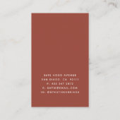 Terracotta Arch Business Ketting Display Card Visitekaartje (Achterkant)