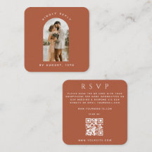 Terracotta Arch Couple Photo QR Code Weddenschap R