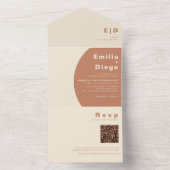 Terracotta Arch Formal Boda Wedding All In One Uitnodiging (Binnen)