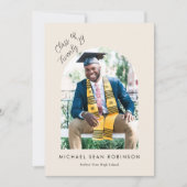 Terracotta Arch Foto Afstudeerder Uitnodiging (Voorkant)