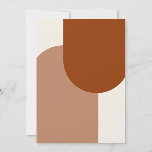 Terracotta Arch Groovy Retro Weddenschap Kaart (Achterkant)