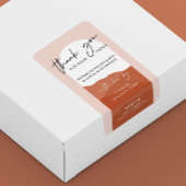 Terracotta Arch Minimale Logo Dank u wel Doos Etiket