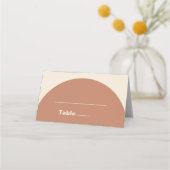 Terracotta Arch Minimalist Elegant Formal Wedding Plaatskaartje (Voorkant)