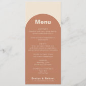 Terracotta Arch Minimalist Formal Wedding Menu (Voorkant)