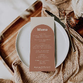 Terracotta Arch Minimalist Formal Wedding Menu