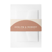 Terracotta Arch Minimalist Formal Wedding Uitnodigingen Wikkel (Voorkant Voorbeeld)