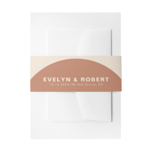 Terracotta Arch Minimalist Formal Wedding Uitnodigingen Wikkel