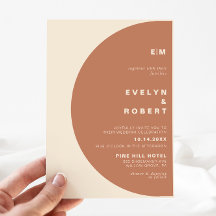 Terracotta Arch Minimalist Initiaal Wedding