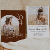 Terracotta Arch Modern Minimalistisch Foto Afstude Kaart