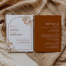 Terracotta Arch pampas grass in één bruiloft