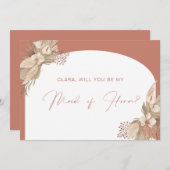 Terracotta Arch Pampas Grass maid of erekaart Kaart (Voorkant / Achterkant)