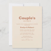 Terracotta Arch Photo Minimalist Couple's douche Kaart (Achterkant)