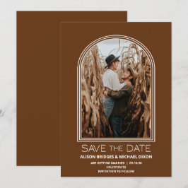 Terracotta Arch Photo Wedding Save the Date