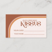 Terracotta Arch raden hoeveel kussen bruids spel Informatiekaartje (Voorkant)