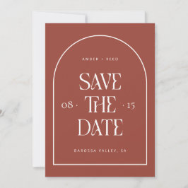 Terracotta Arch Retro Minimalist Modern Font Save The Date