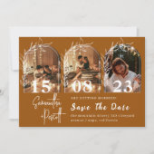 Terracotta Arch Save the Date Photo Collage Kaart (Voorkant)