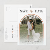 Terracotta Arch Tropical Photo Herfst Save the Dat Briefkaart (Voorkant / Achterkant)