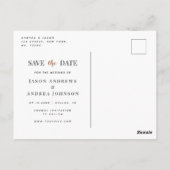 Terracotta Arch Tropical Photo Herfst Save the Dat Briefkaart (Achterkant)