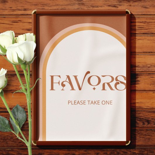 Terracotta Arch Typografie Favorieten neem er een Poster