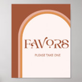 Terracotta Arch Typografie Favorieten neem er een Poster (Voorkant)