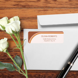 Terracotta Arch Typografie Retouradres Label