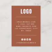 Terracotta Arch voegt Logo juwelen oormerg toe Visitekaartje (Achterkant)