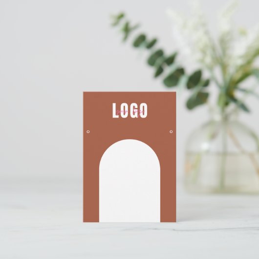 Terracotta Arch voegt Logo juwelen oormerg toe Visitekaartje (Staand voorkant)