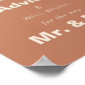 Terracotta Arch Wedding Advice and Well Wishes Poster (Hoek)