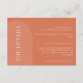 TERRACOTTA ARCH WEDDING DETAILS ENCLOSURE CARD INFORMATIEKAARTJE (Voorkant)