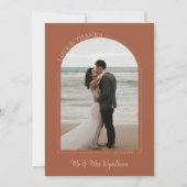 Terracotta Arch Wedding Photo Love & Bedankt (Voorkant)