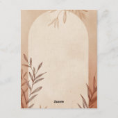 Terracotta Arch Wedding Thank You Card Kaart (Achterkant)