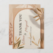 Terracotta Arch Wedding Thank You Card Kaart (Voorkant / Achterkant)