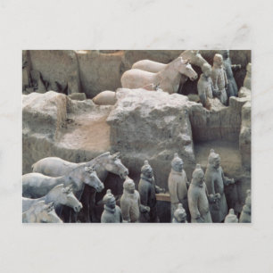 Terracotta Army, Qin Dynasty, 210 BC Briefkaart