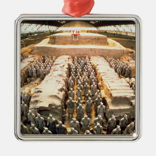 Terracotta Army, Qin Dynasty, 210 BC Metalen Ornament (Voorkant)