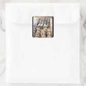 Terracotta Army, Qin Dynasty, 210 BC Vierkante Sticker (Tas)