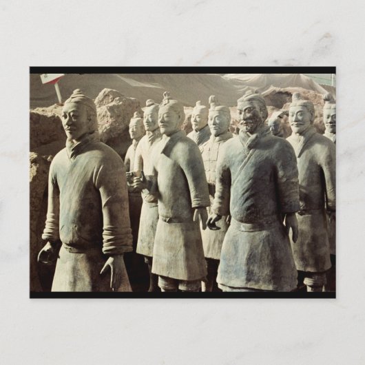 Terracotta Army, Qin Dynasty, 210 voor Christus; k Briefkaart (Voorkant)