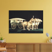 Terracotta Army, Qin Dynasty Canvas Afdruk (Insitu (Woonkamer))