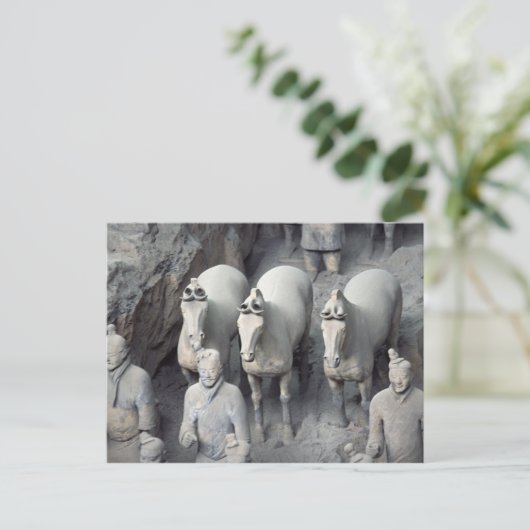 Terracotta Army, Xian, China, Postcard Briefkaart (Staand voorkant)