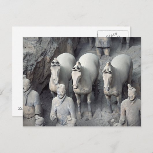 Terracotta Army, Xian, China, Postcard Briefkaart (Voorkant / Achterkant)
