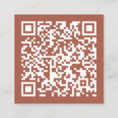Terracotta art deco | QR-code | Bruiloft RSVP Informatiekaartje (Achterkant)
