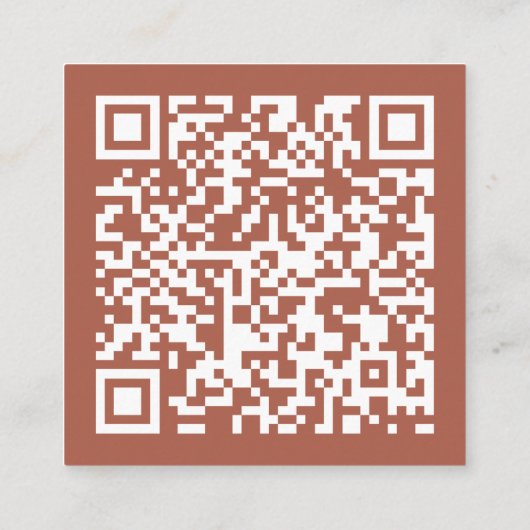Terracotta art deco | QR-code | Bruiloft RSVP Informatiekaartje (Achterkant)